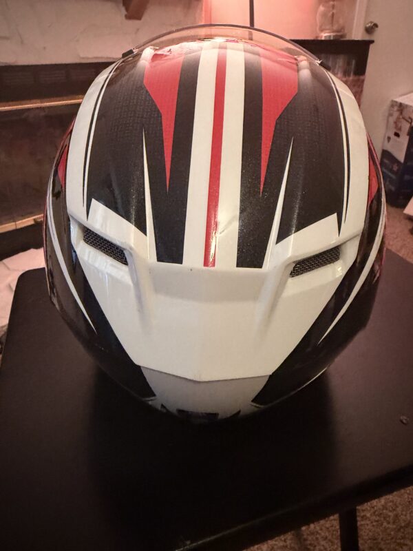 hel4 Bell Motorcycle Helmet - Size: M 57-58 CM - Beautiful Red, Black & White