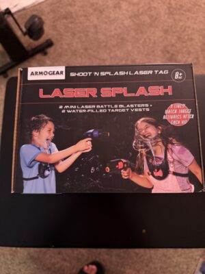 Armogear Laser Splash Laser Tag Set w/ 2 Mini Blasters & 2 Target Vests 8+